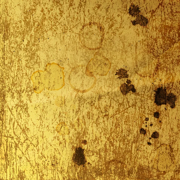 Rusty metal sheet with spots of coffee or tea — Stock Photo, Image