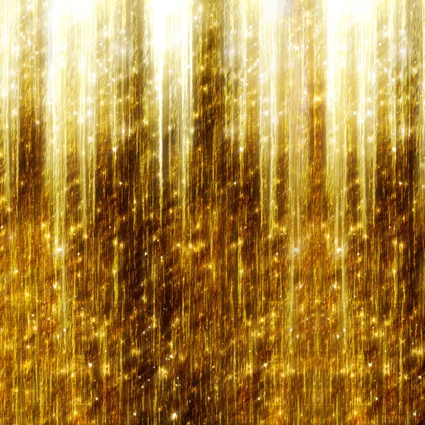 Zlato padající hvězdy na tmavé pozadí abstraktní — Stock fotografie