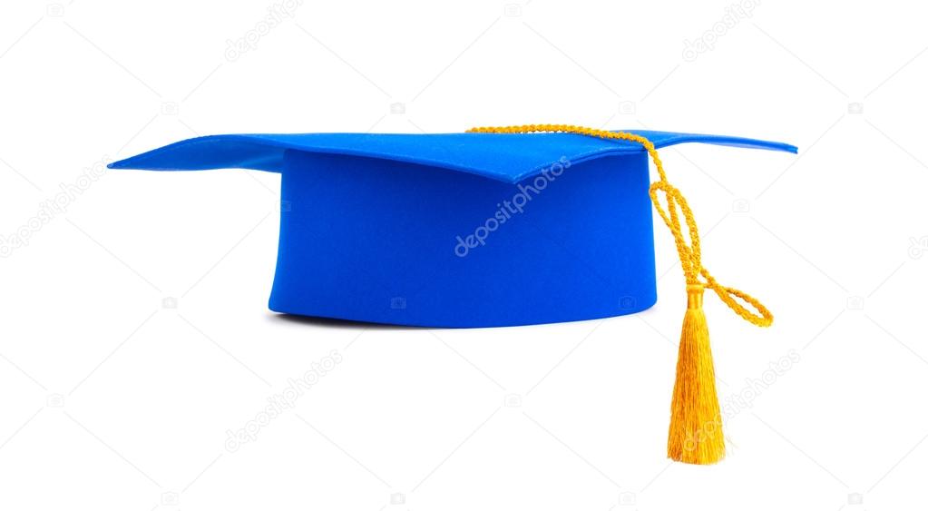 Blue graduation cap