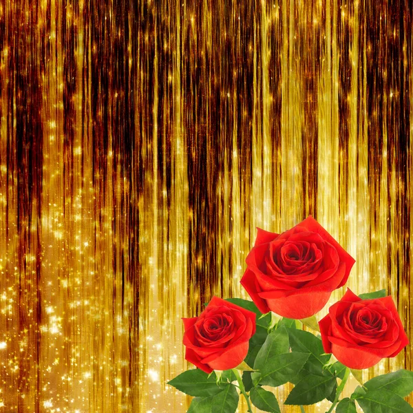 3 개의 빨간 장미 — 스톡 사진
