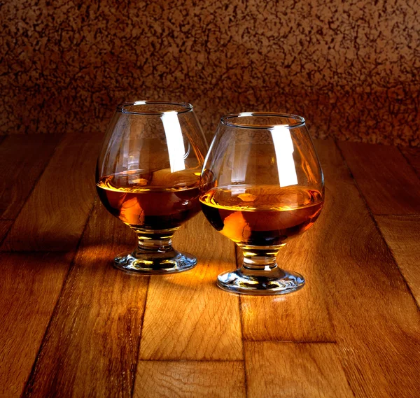 Two goblets of brandy — Stock Photo, Image