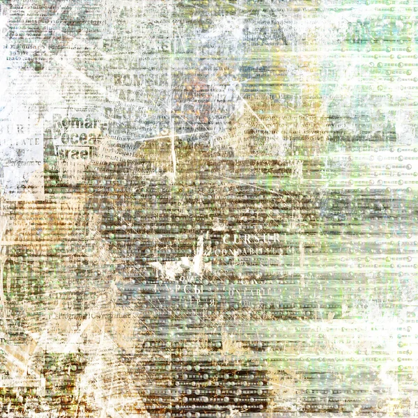 Grunge soyut gazete arka plan tasarımı ile eski yırtık po — Stok fotoğraf