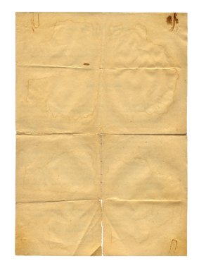 grunge antik kullanılan kağıt scrapbooking tarzı üzerinde beyaz izole