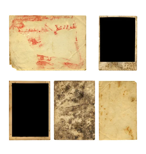 Conjunto de textura de papel fotográfico antiguo — Foto de Stock