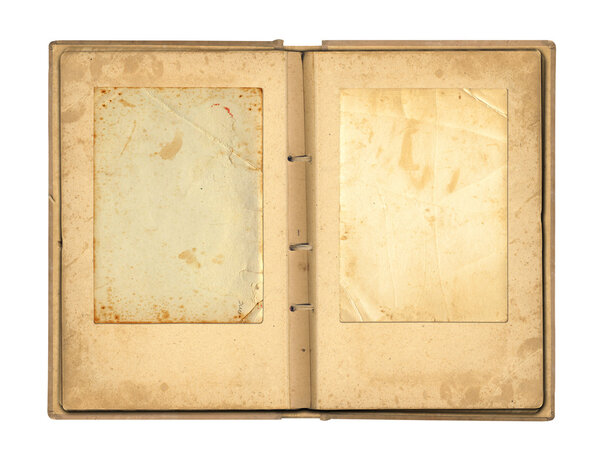 Открытый фотоальбом с лентой
