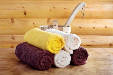 Geleneksel Ahşap sauna rahatlama için