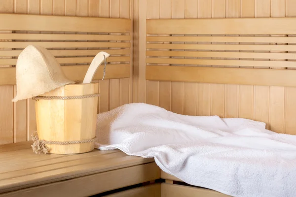 Tradiční dřevěná sauna — Stock fotografie