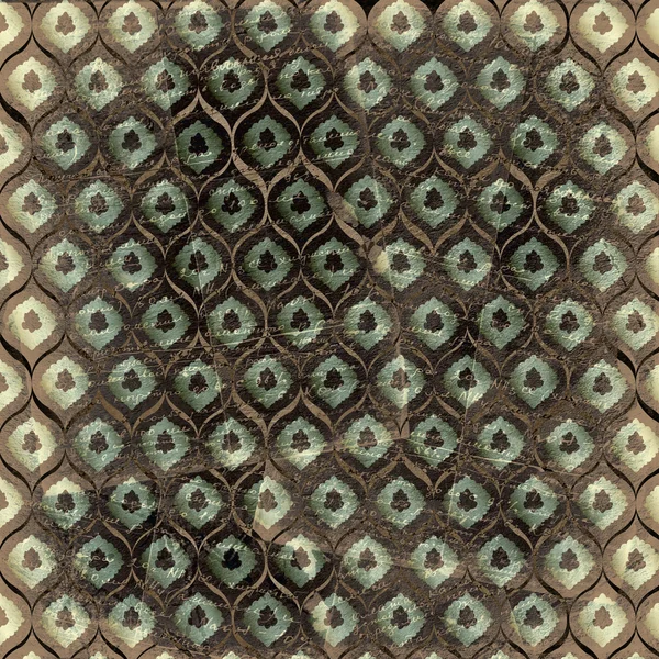 Гранжевий коричневий фон з старовинним орнаментом — стокове фото