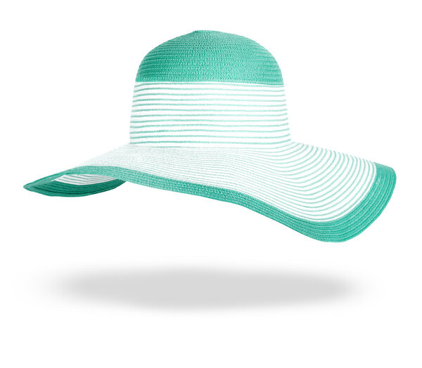 Summer straw hat isolated on white background