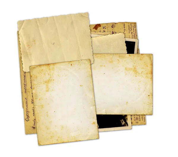 Pile of old photos and letters — Stock Photo, Image