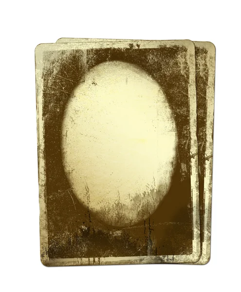 Antigua tarjeta vintage con borde dorado desgastado —  Fotos de Stock