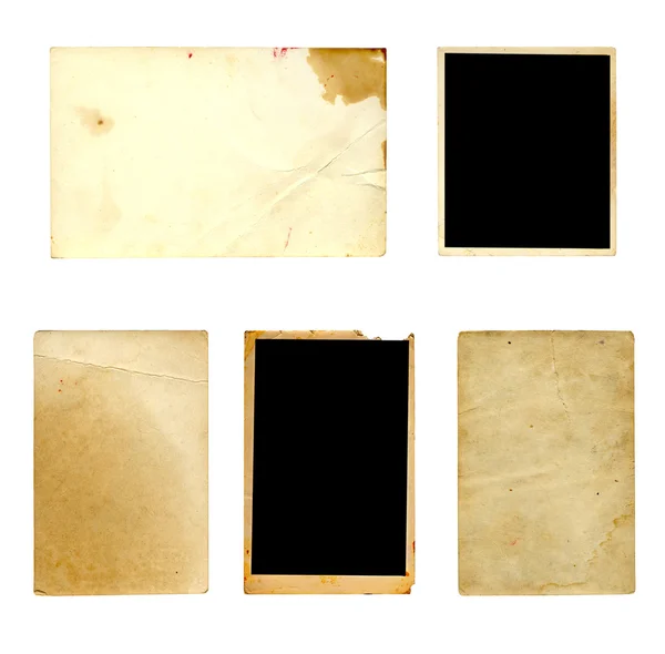 Set of  old photo paper texture — Stock Photo, Image