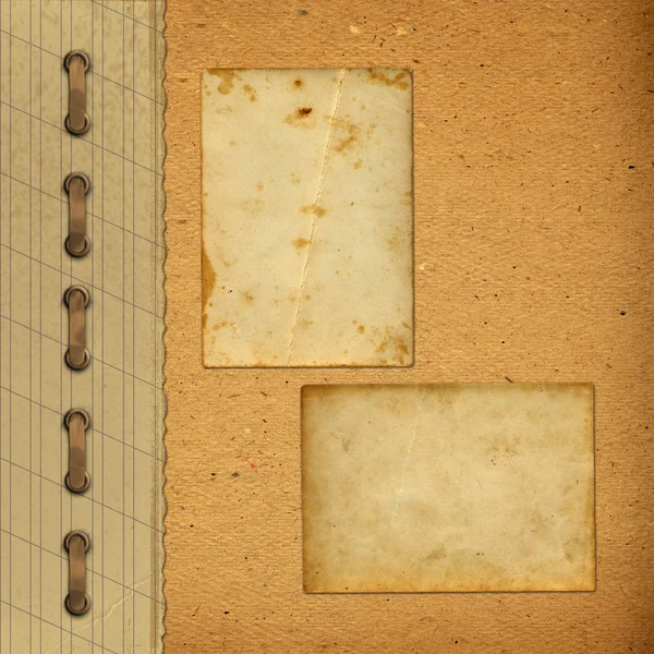 Old vintage album with paper frames — Stock Photo, Image