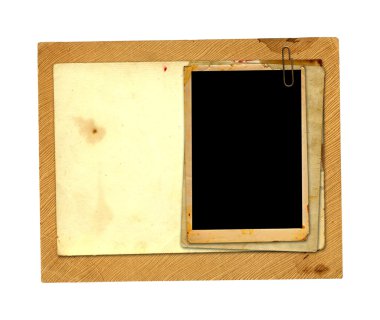 grunge çerçeve fotoğraflar ile eski vintage kağıt