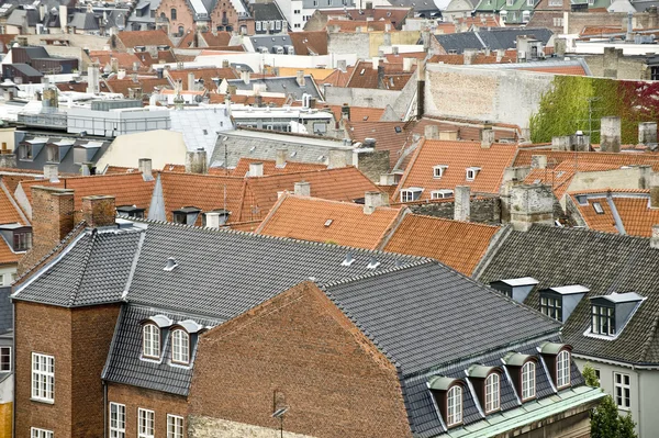 Копенгагенские крыши — стоковое фото