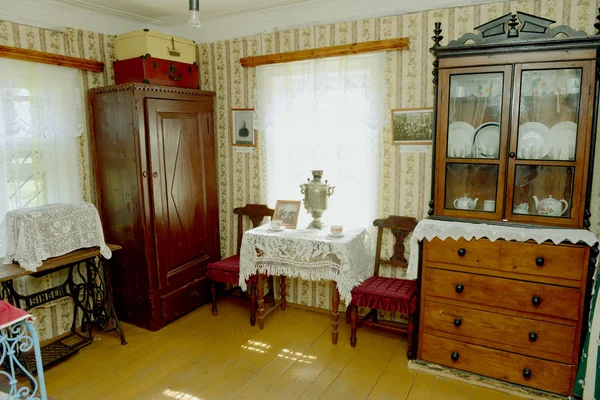 Russische oude huis interieur — Stockfoto
