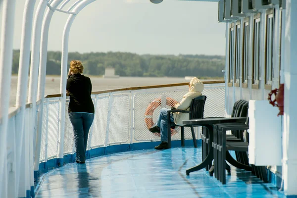 An Bord eines Flusskreuzfahrtschiffes — Stockfoto