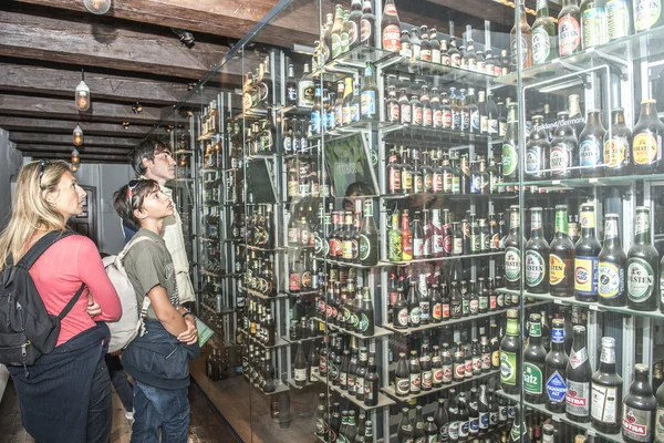 Bier fles collectie — Stockfoto