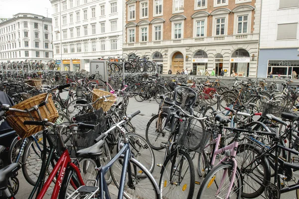 Bycicles στην Κοπεγχάγη Εικόνα Αρχείου