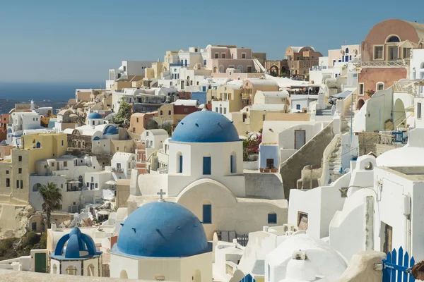 Santorini bílé domy — Stock fotografie