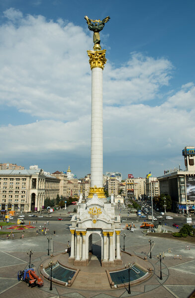 The Independence Square in Kiev, Ukraine