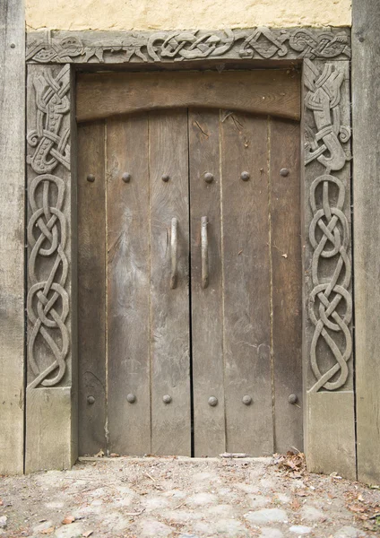 Viking deur Rechtenvrije Stockfoto's