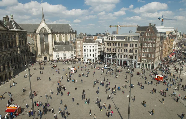 Площадь Дам в Амстердаме — стоковое фото