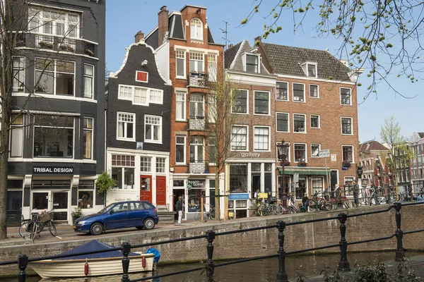 Amsterdamse architectuur Rechtenvrije Stockfoto's