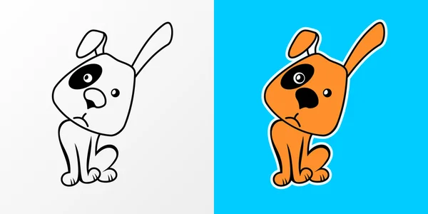 Vector illustratie van cartoon hond — Gratis stockfoto