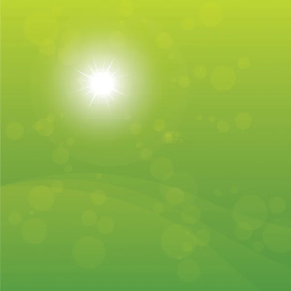 Bright Sun Burst Green Background — Vector de stoc