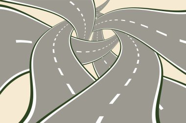 karışık kesişen yollar