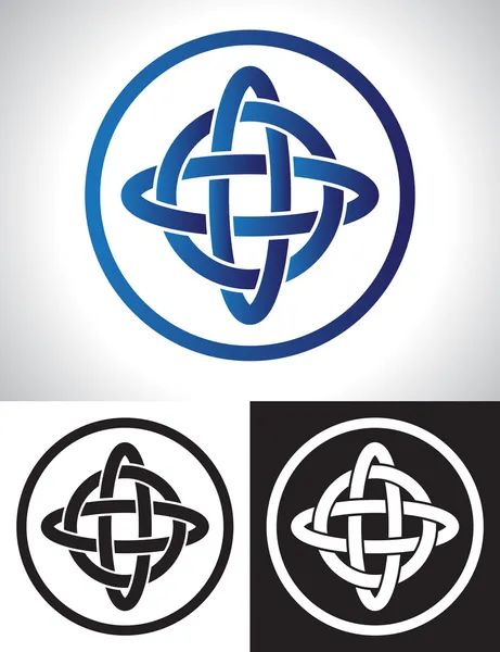 Quarternary celtic knot tasarım — Stok Vektör