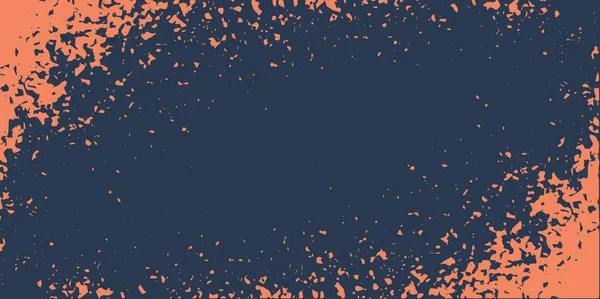 Horizontal Orange Grunge Texture Abstract Vector Background Grungy Splattered Drops — Stockvektor