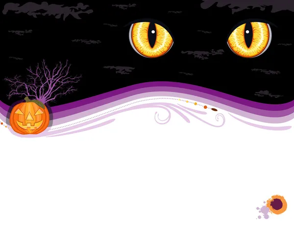 Tarjeta de invitación de fiesta de Halloween gruñón — Vector de stock