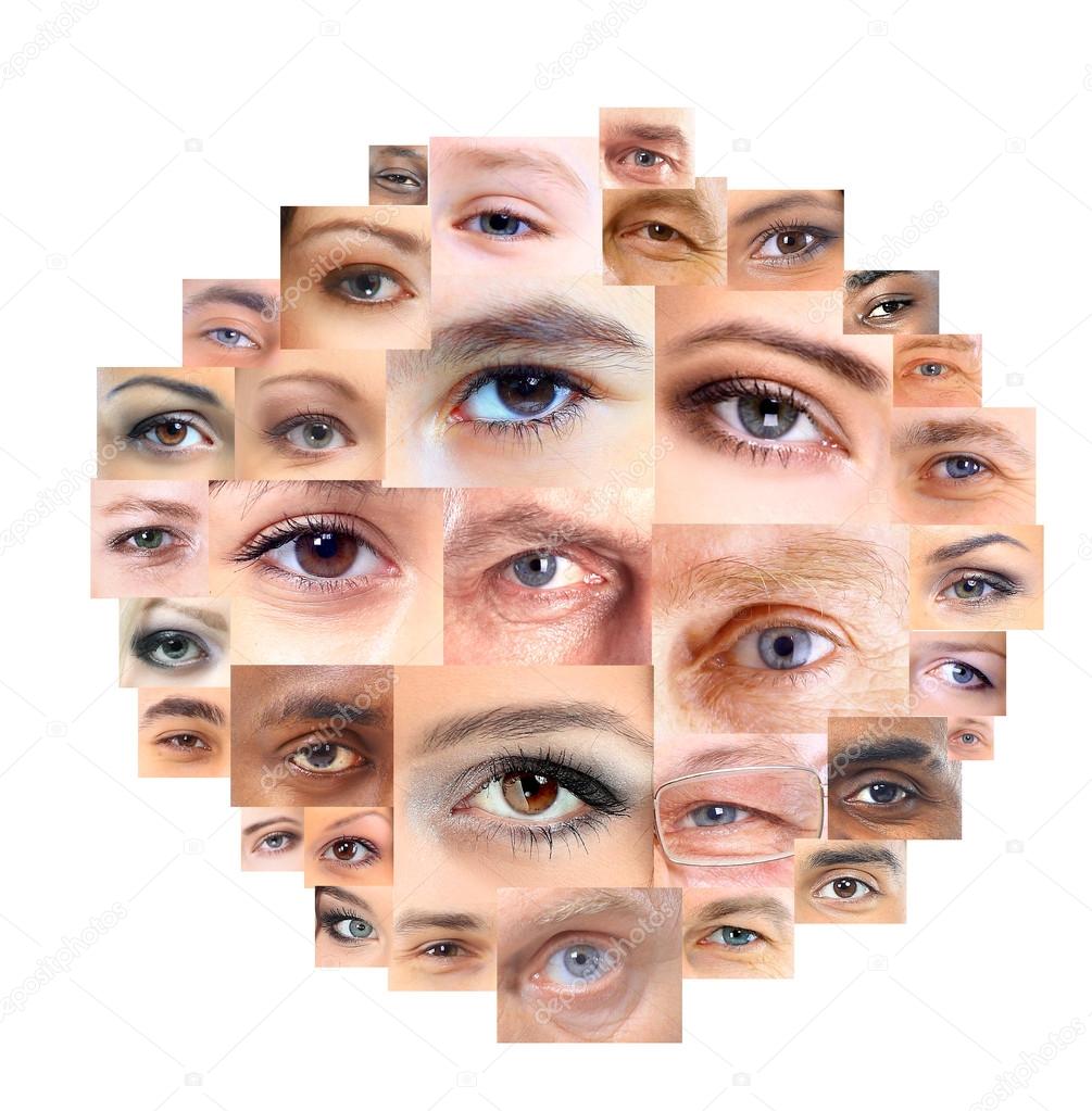 Set of Different Open Eyes