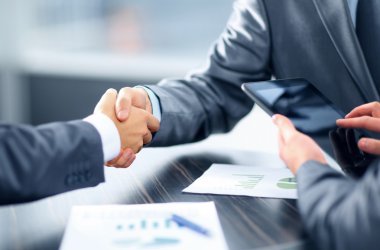 Business people handshake clipart