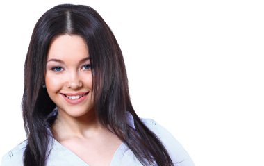 modern, doğal, bir, kişi, portre, güzel, profesyonel, gülümseme, ayakta, studio, başarı, başarılı, takım elbise, beyaz, kadın, kadınlar, işçi, genç