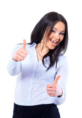 modern, doğal, bir, kişi, portre, güzel, profesyonel, gülümseme, ayakta, studio, başarı, başarılı, takım elbise, beyaz, kadın, kadınlar, işçi, genç