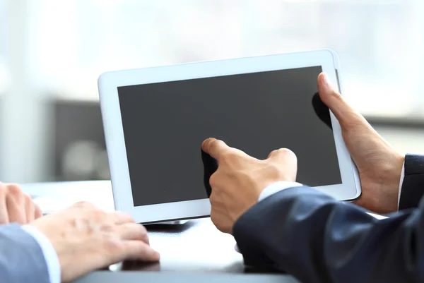 Businessman holding digital tablet — Stock Photo, Image