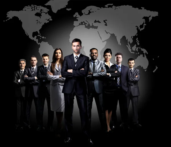 Full-length portrait of group of business people — Stock Photo, Image