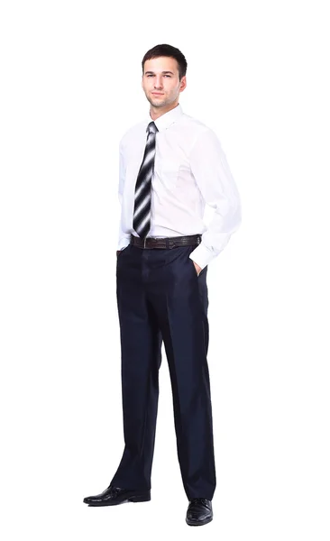Portret van een zakenman geïsoleerd op witte achtergrond — Stockfoto