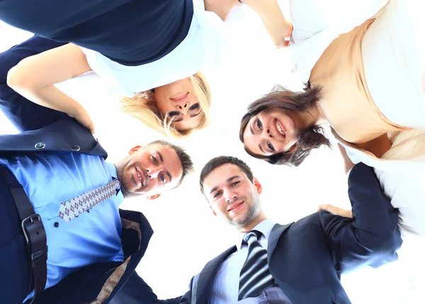 A group of people in a circle on white background — Stock Photo, Image