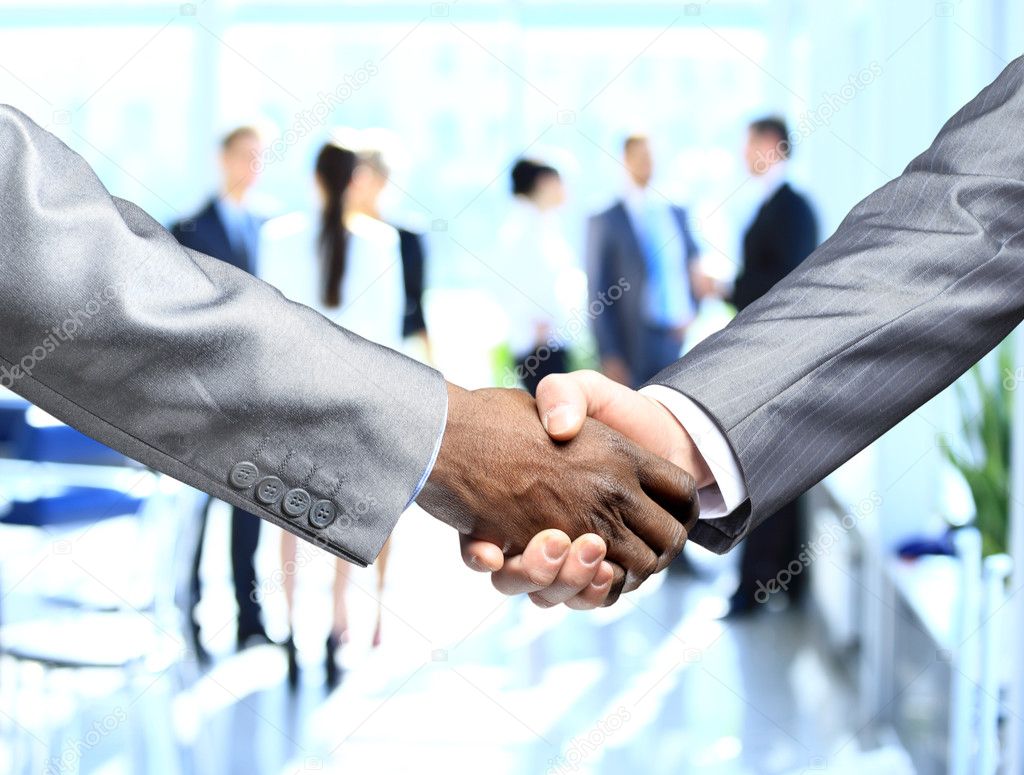 Business people shaking hands