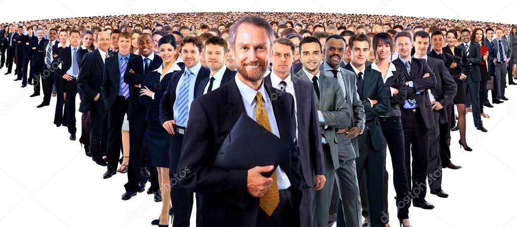 Large group of businesspeople