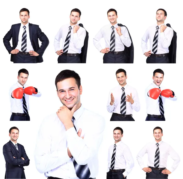 Collection of portraits of businessman — Stock Photo, Image