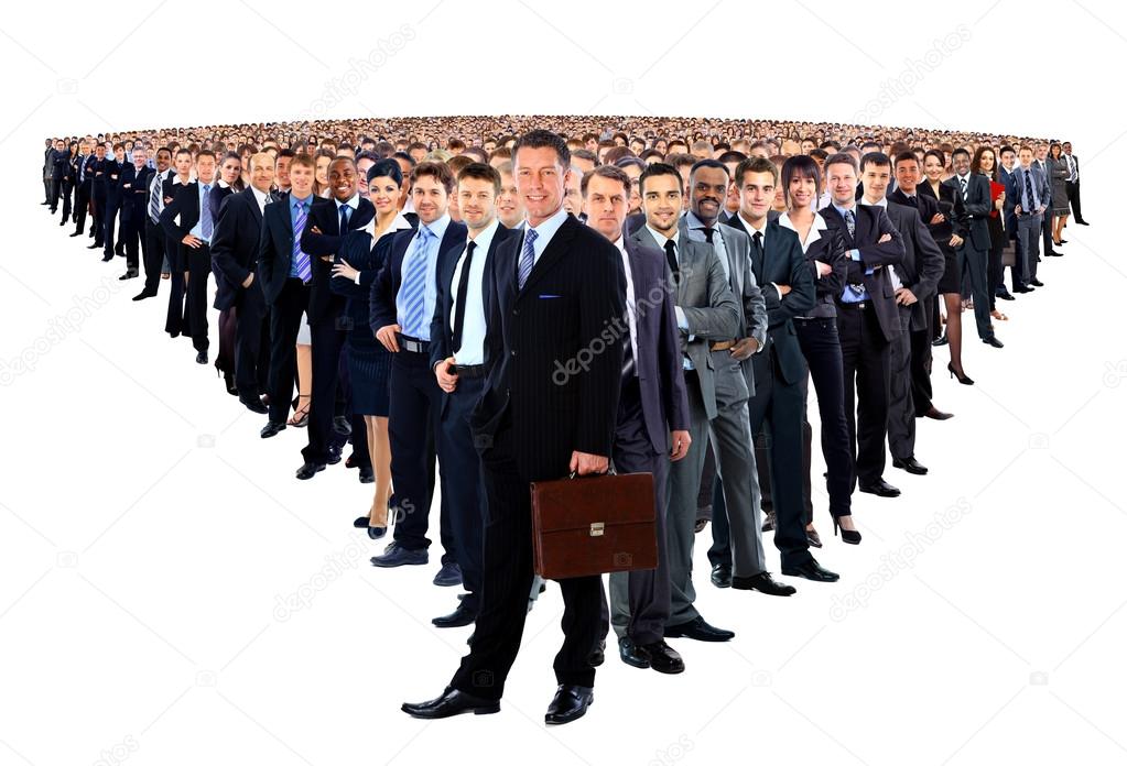 Large group of businesspeople