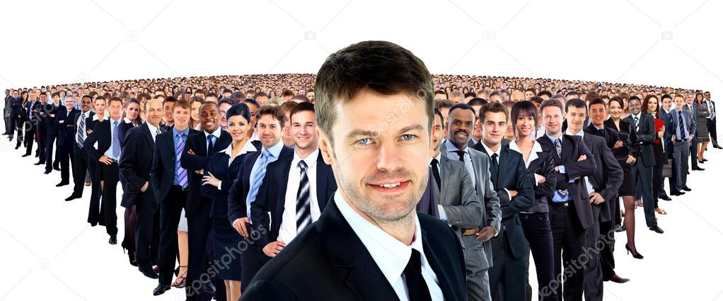 Large group of businesspeople