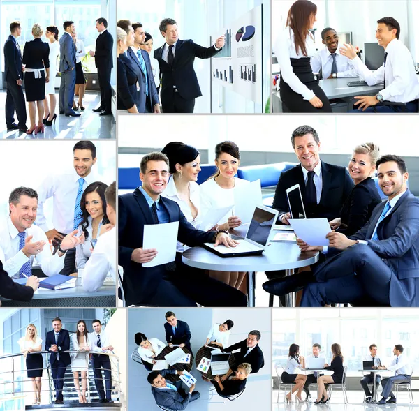 Empresarios que se reúnen en una oficina moderna — Foto de Stock
