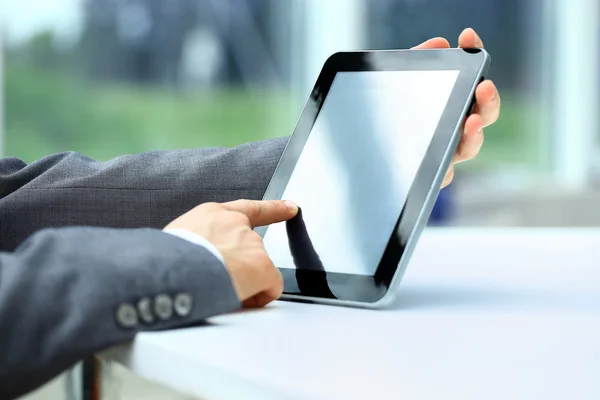 Businessman holding digital tablet — Stock Photo, Image