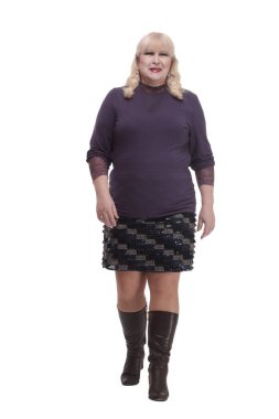 Tam gelişim. Sıradan olgun bir kadın öne çıkıyor. .